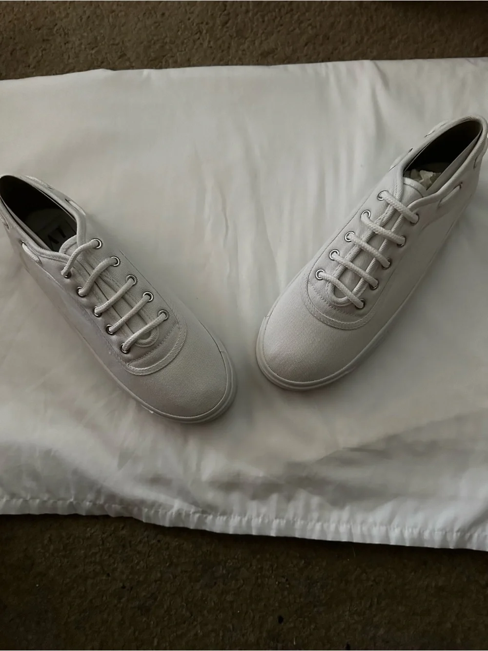 AJ Valenci Women’s Chunky Platform Lace-Up Sneakers Size 7.5 White Casual Shoes